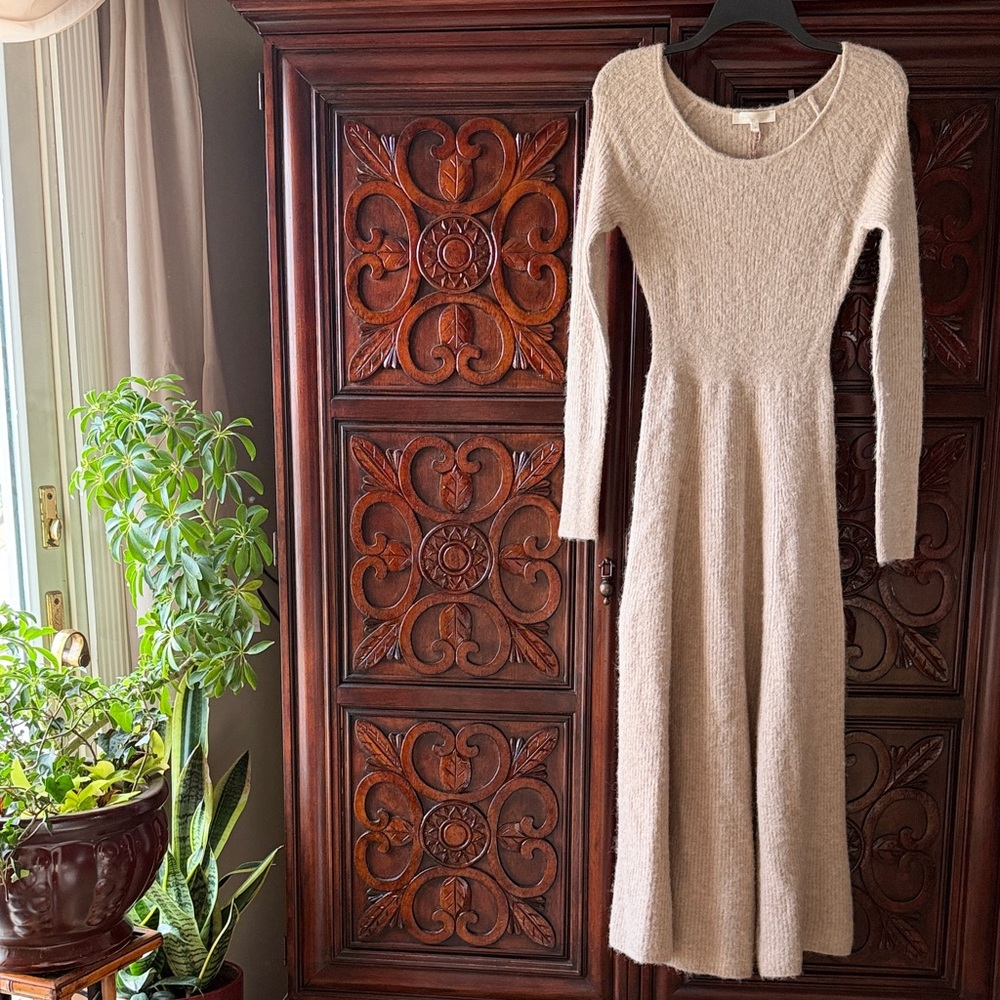LoveShackFancy Buff Long Sleeve Knit Dress